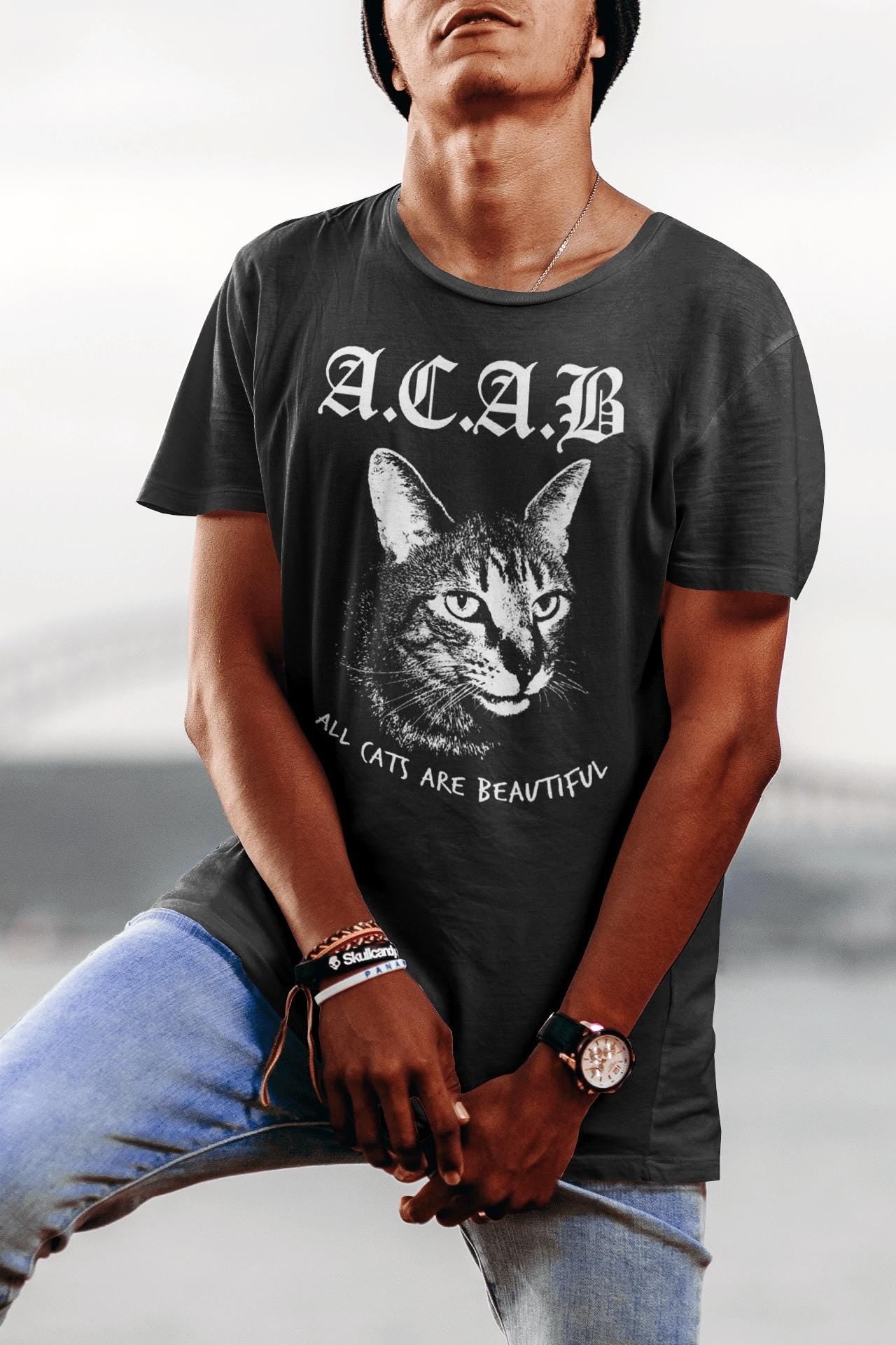 A.C.A.B | All Cats Are Beautiful Shirt Baskılı T-Shirt