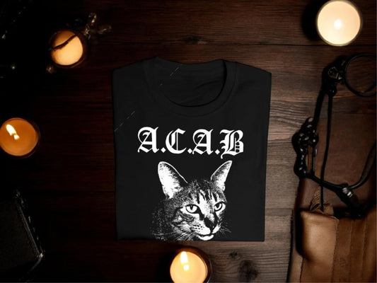 A.C.A.B | All Cats Are Beautiful Shirt Baskılı T-Shirt