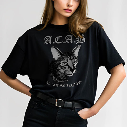 A.C.A.B | All Cats Are Beautiful Shirt Baskılı T-Shirt